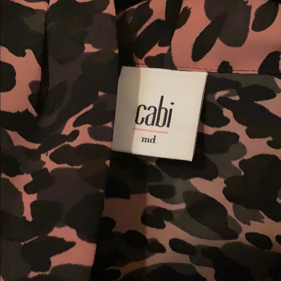 Cabi leopard print top bow neck M EUC - Picture 4 of 7